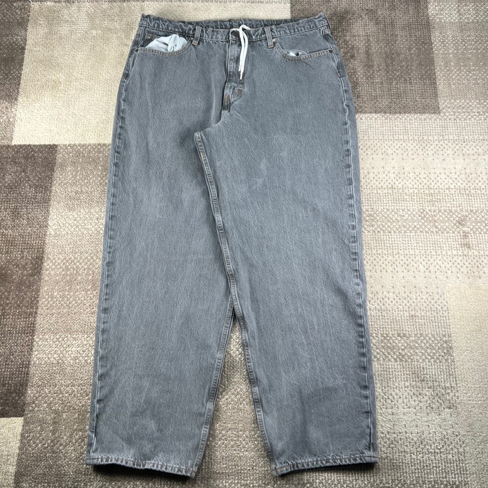 Levis Skateboarding Super Baggy Black Denim Jeans Mens 38X34 A4298-0001 Big E